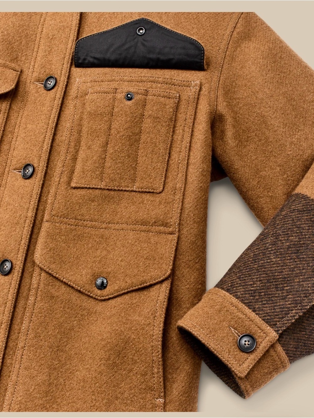 Filson Women’s Brown and Dark Brown Field Coat - Picture 6 of 7